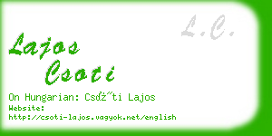 lajos csoti business card